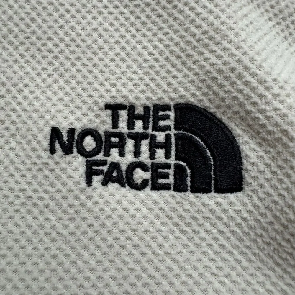 The North Face 100 Glaciers Pullover Sweatshirt Mens M Cream Long Sleeve 1/4 Zip